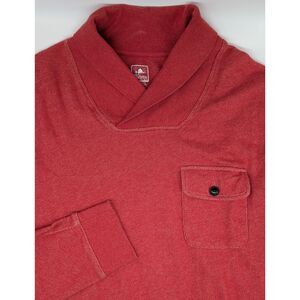 Pendleton Surf Shawl Collar Pullover Mens Size Large Beach Sweatshirt Red Pocket